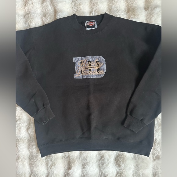 Vintage Lee Harley Davidson Crewneck Sweatshirt- Sz Large - Picture 1 of 5